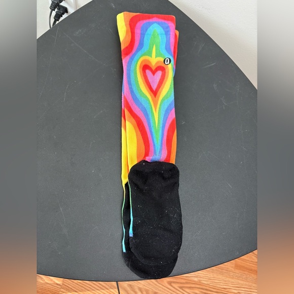 Rainbow Heart Compression Socks - Picture 3 of 4